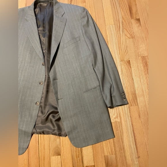 Ermenegildo Zegna Men’s Grey Striped Jacket and Pants Suit - Picture 7 of 15